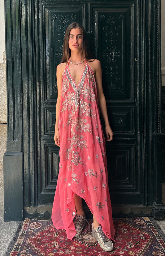 Vestido joya rosa