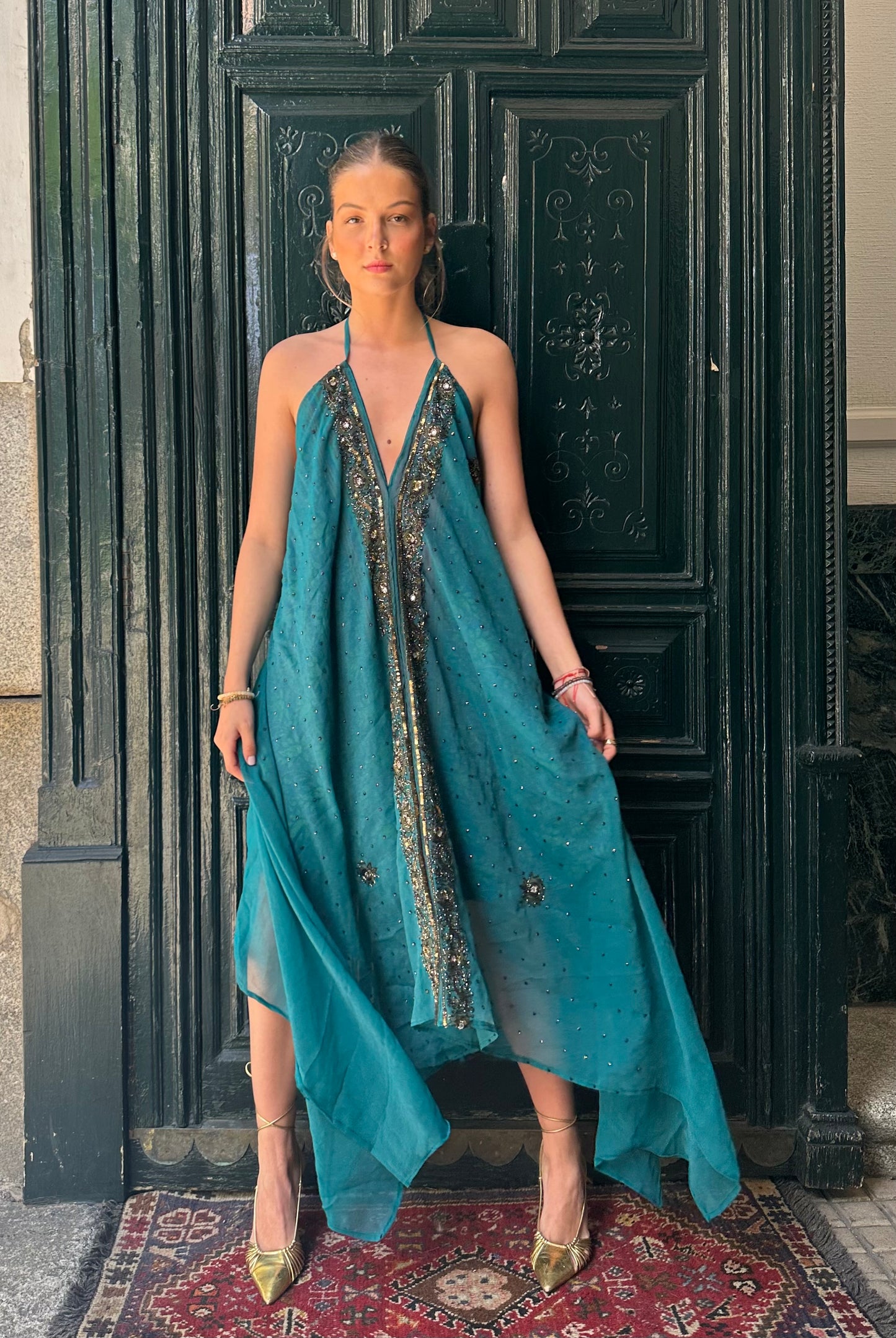 Vestido joya azul