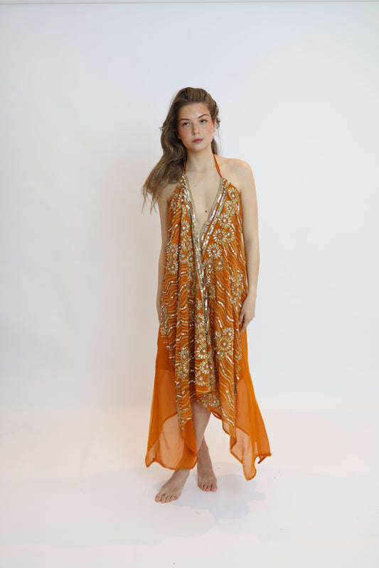 Vestido joya naranja 168