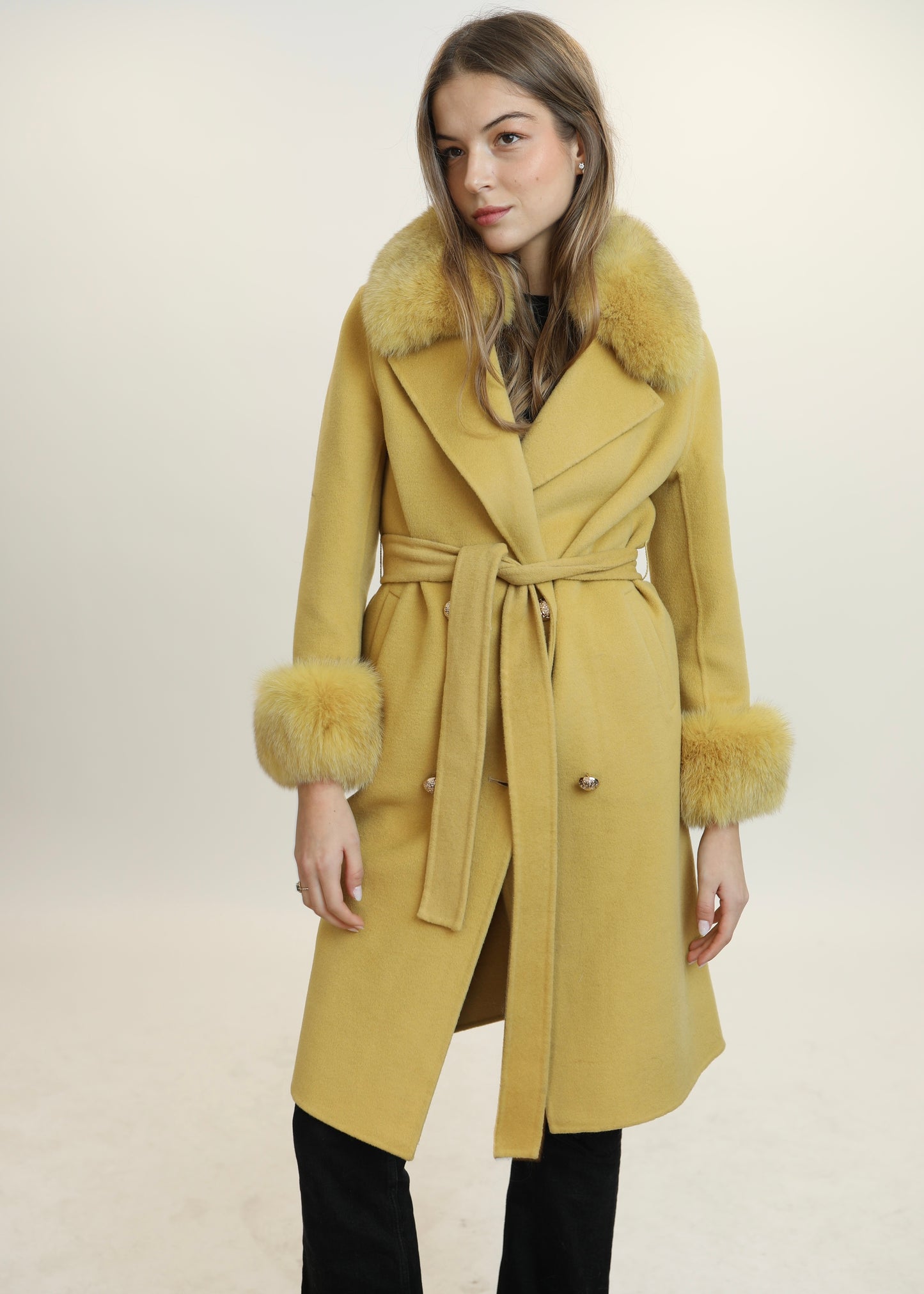 Abrigo Trastevere mostaza