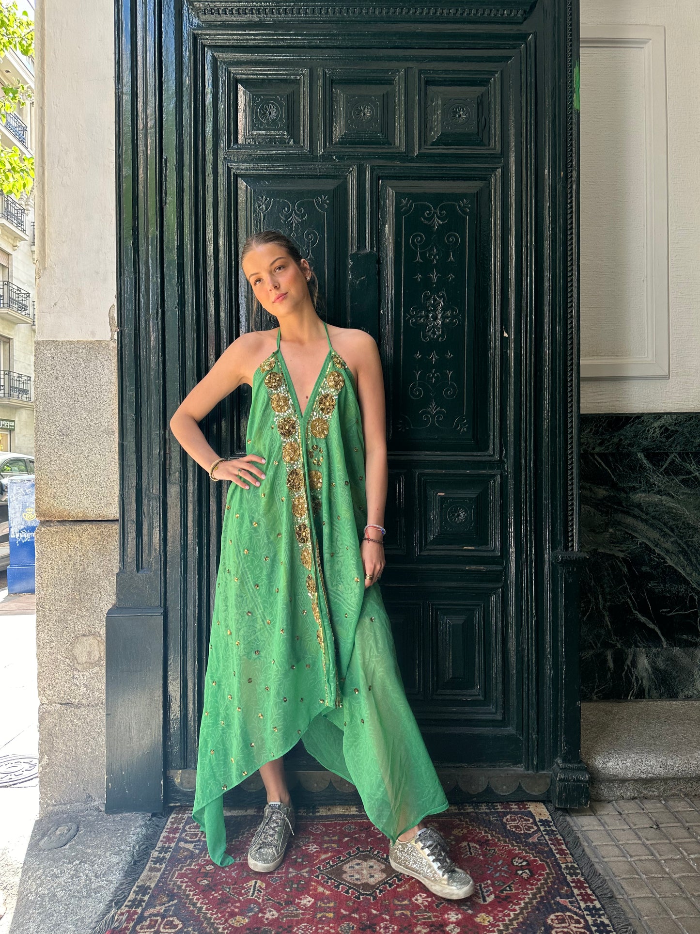 Vestido joya verde