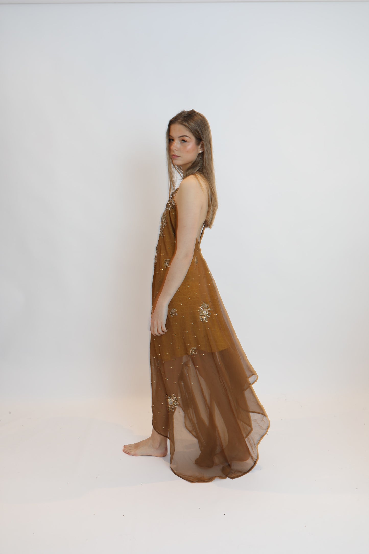 Vestido joya marrón 135