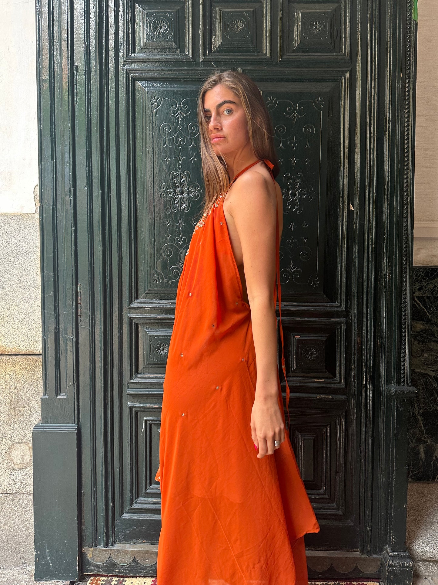 Vestido joya naranja