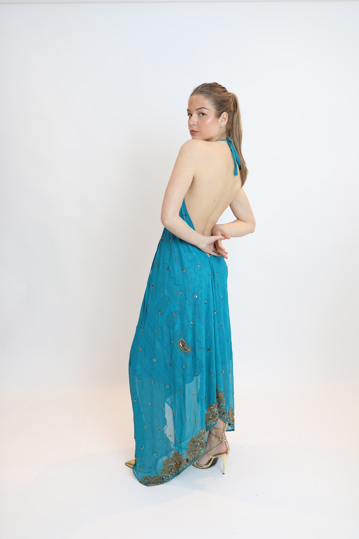 Vestido joya azul 092