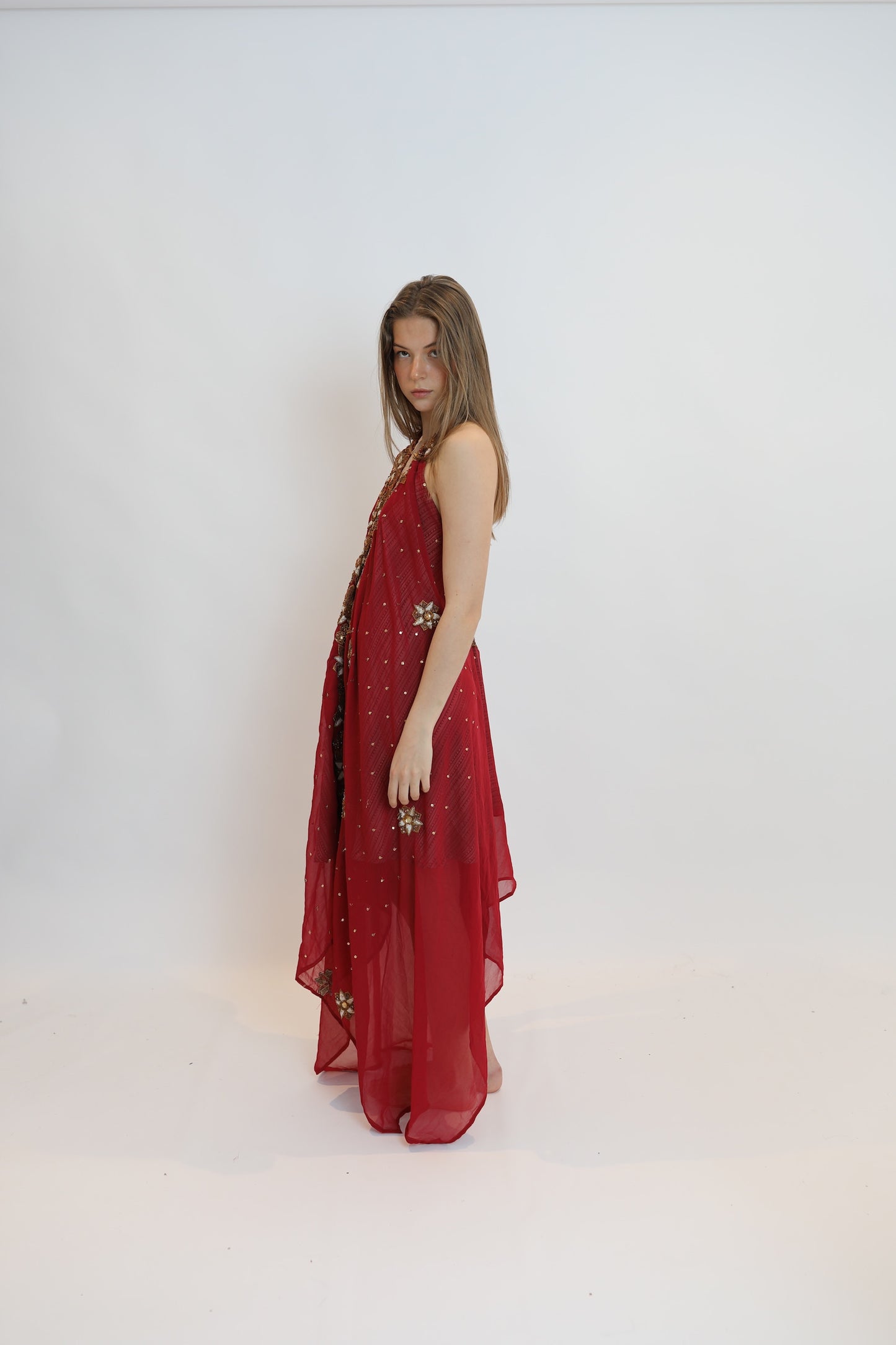 Vestido joya rojo 136