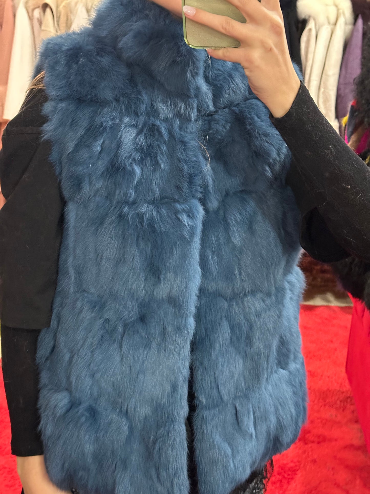 Cozy vest in midnight blue