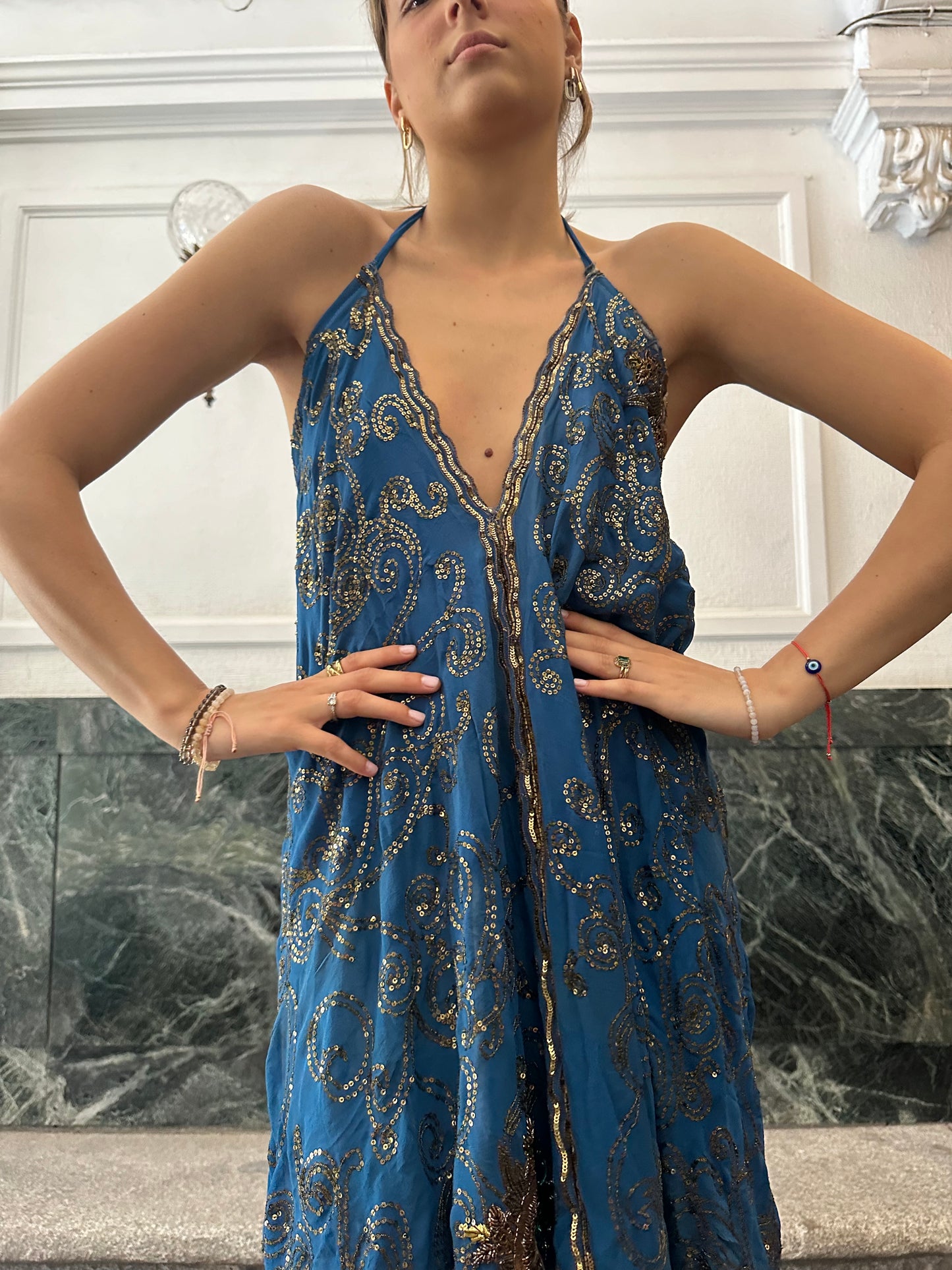 Vestido joya azul