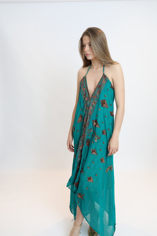Vestido joya azul 245