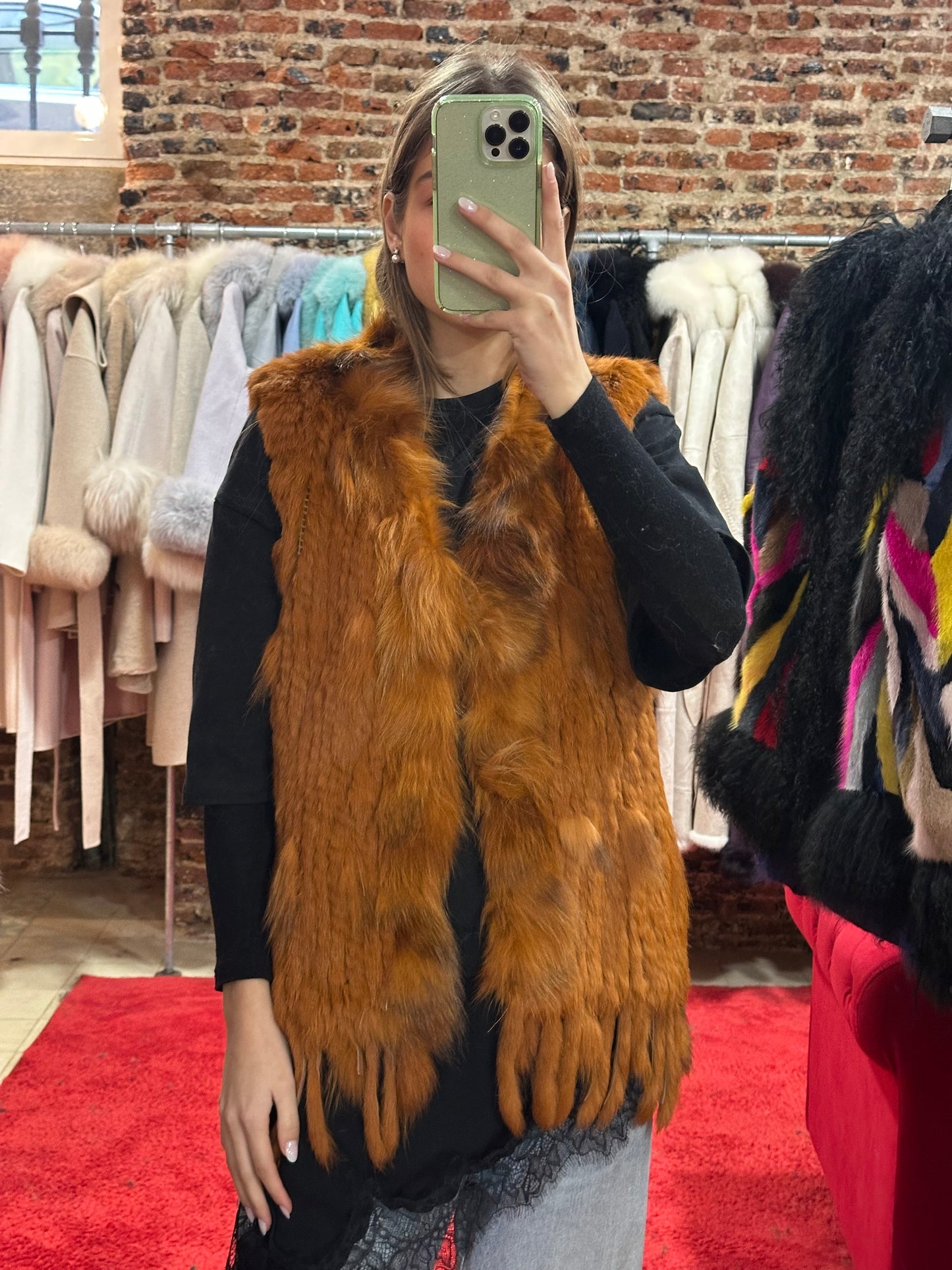 Chaleco Soft flecos pelirrojo