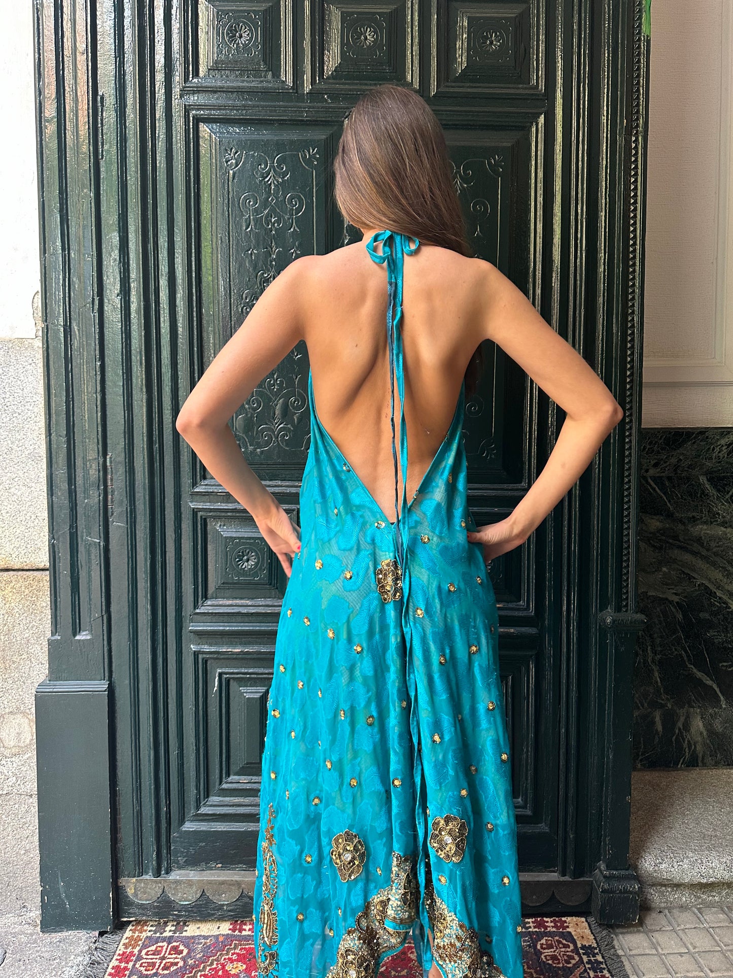 Vestido joya azul