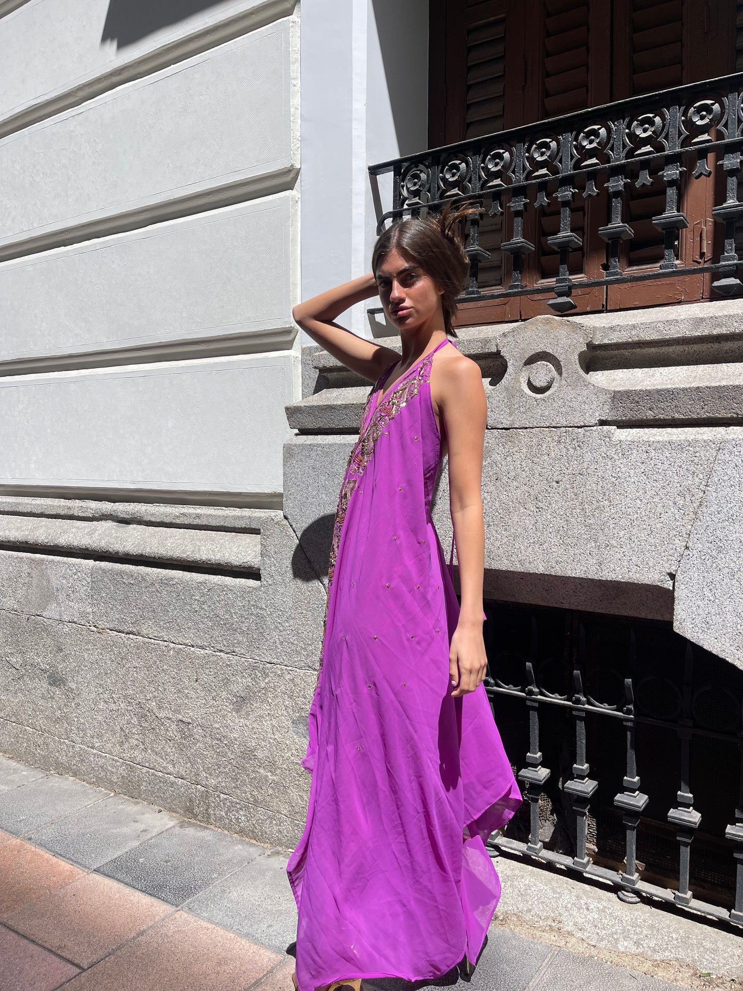 Vestido joya morado