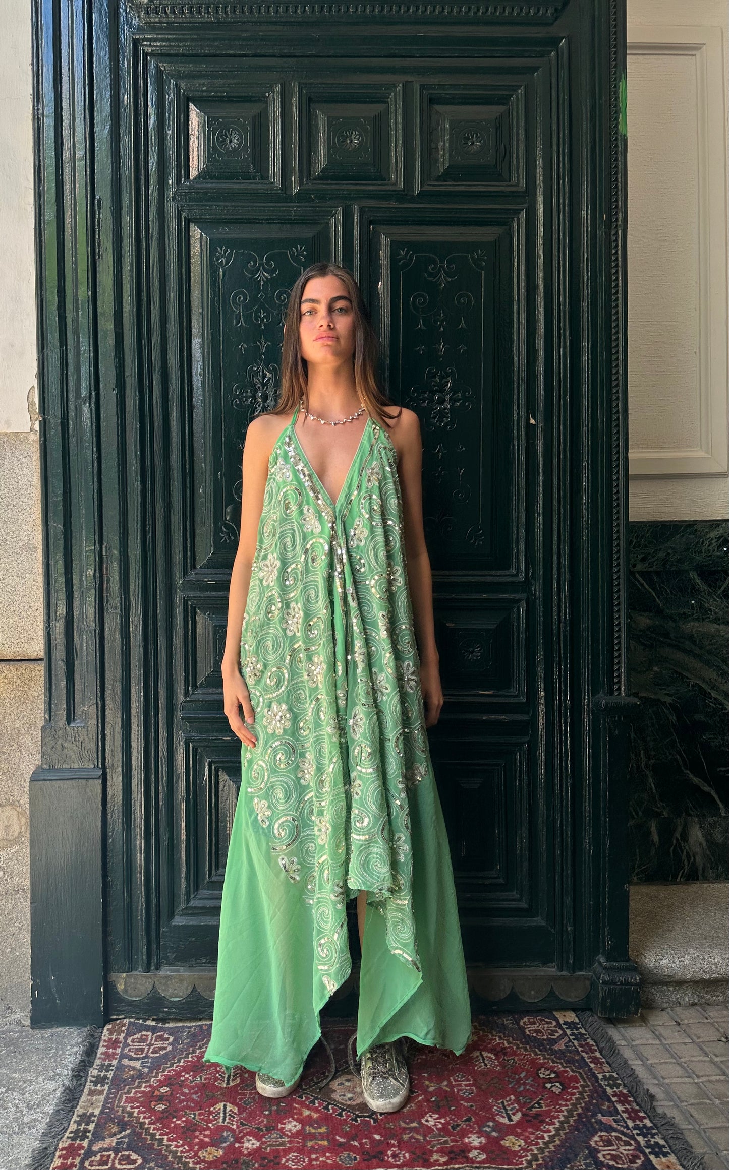 Vestido joya verde