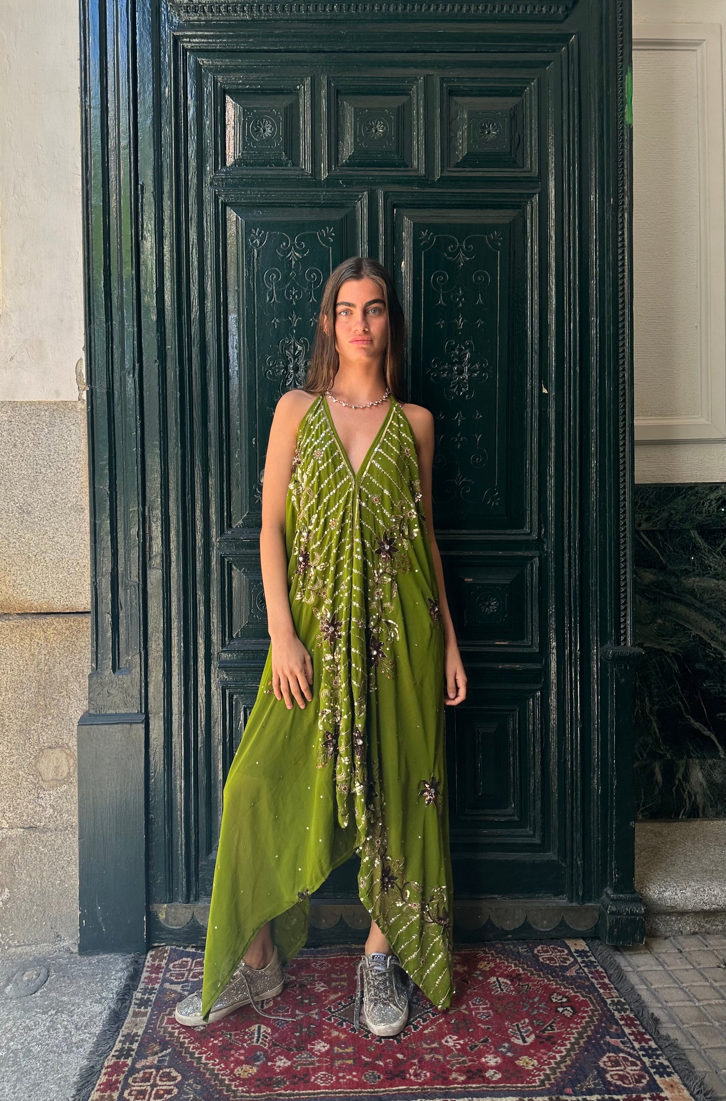 Vestido joya verde