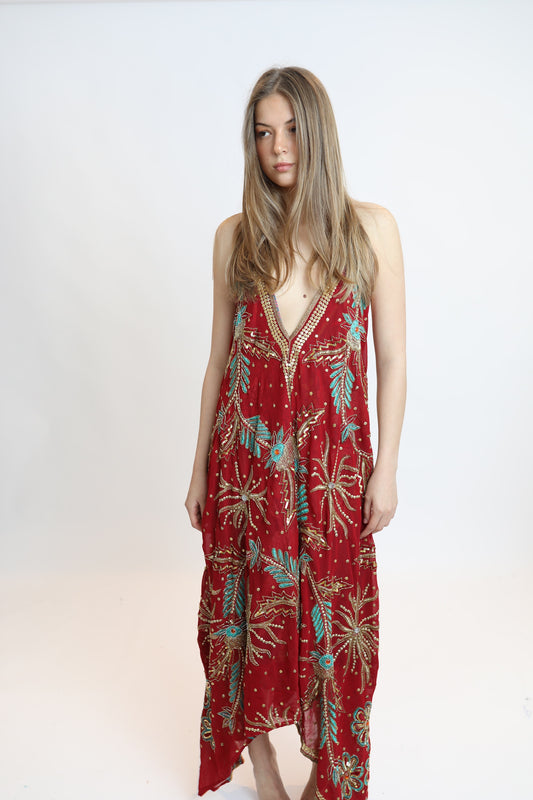 Vestido joya rojo 020