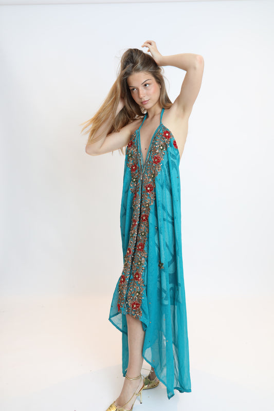 Vestido joya azul 238