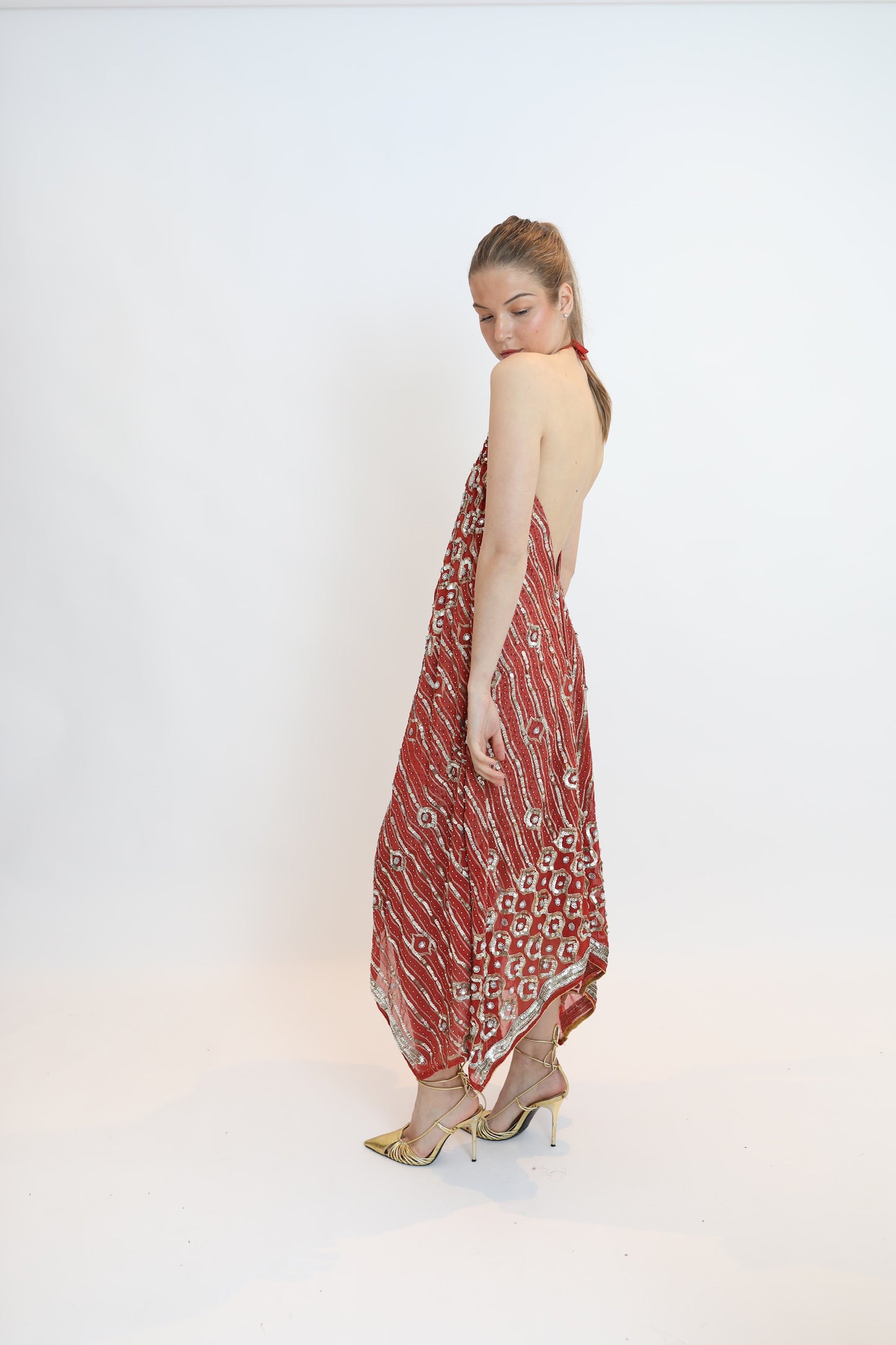 Vestido joya naranja 089