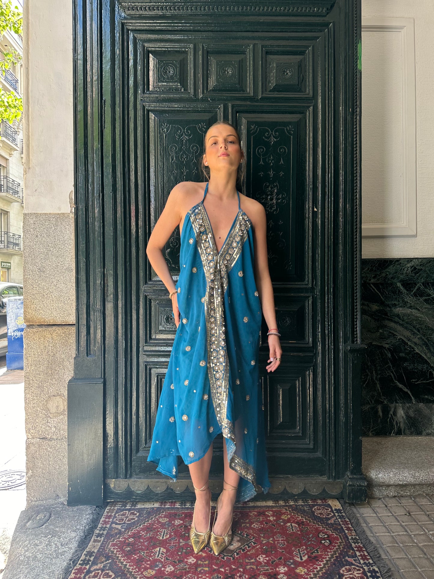 Vestido joya azul