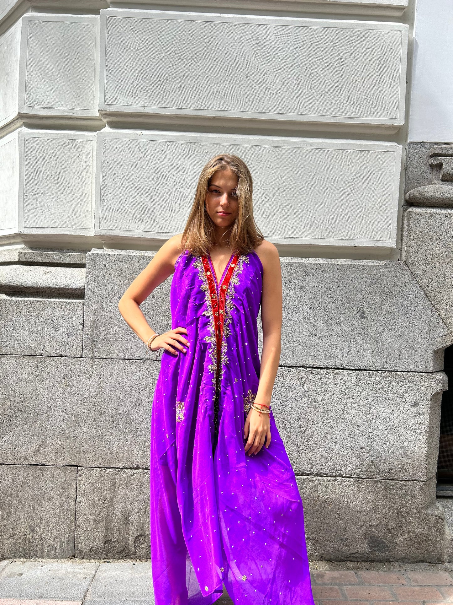 Vestido joya morado