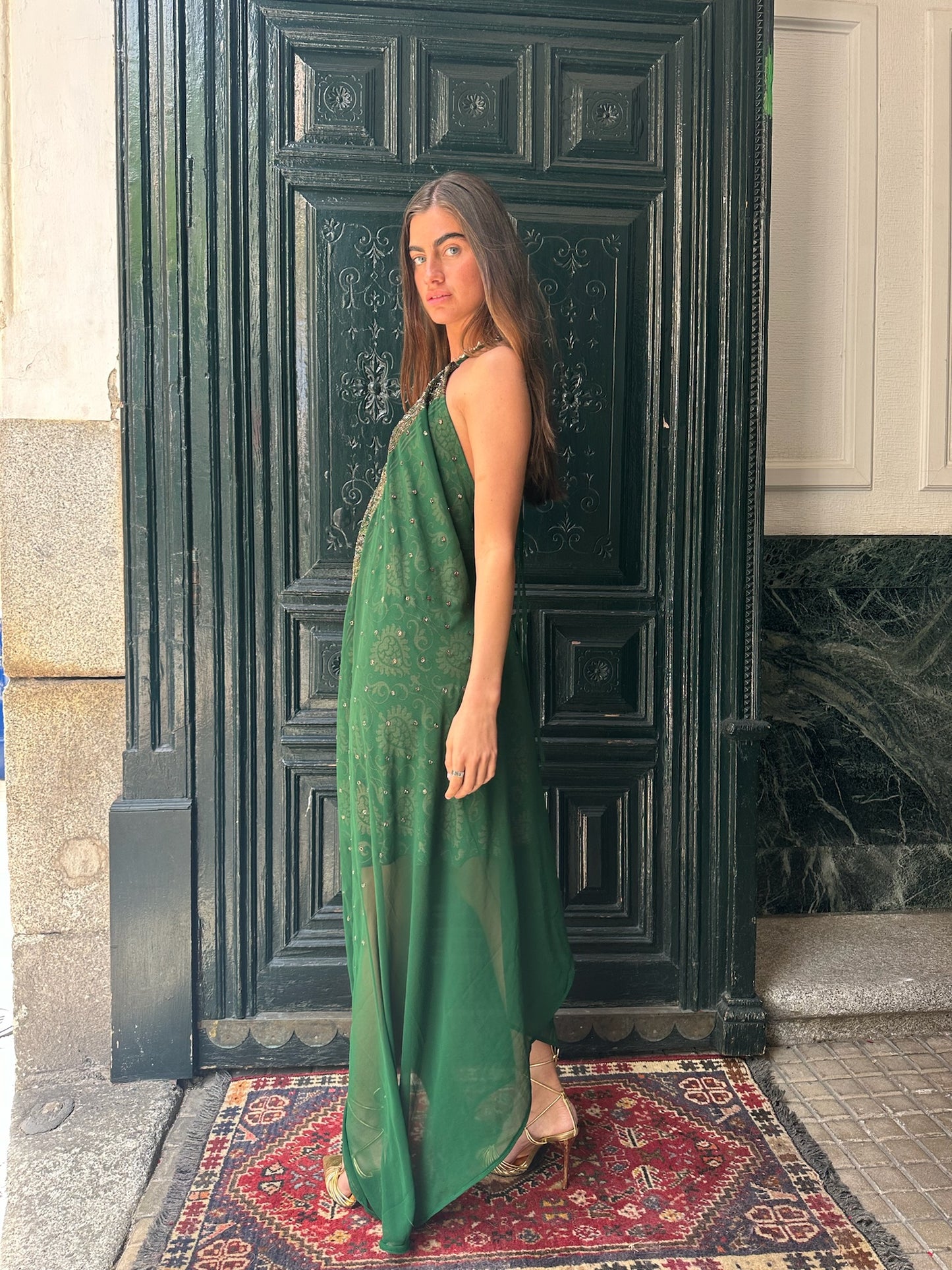 Vestido joya verde