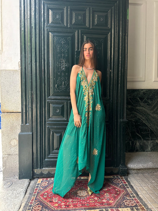 Vestido joya verde