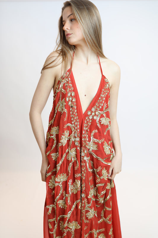Vestido joya rojo 155