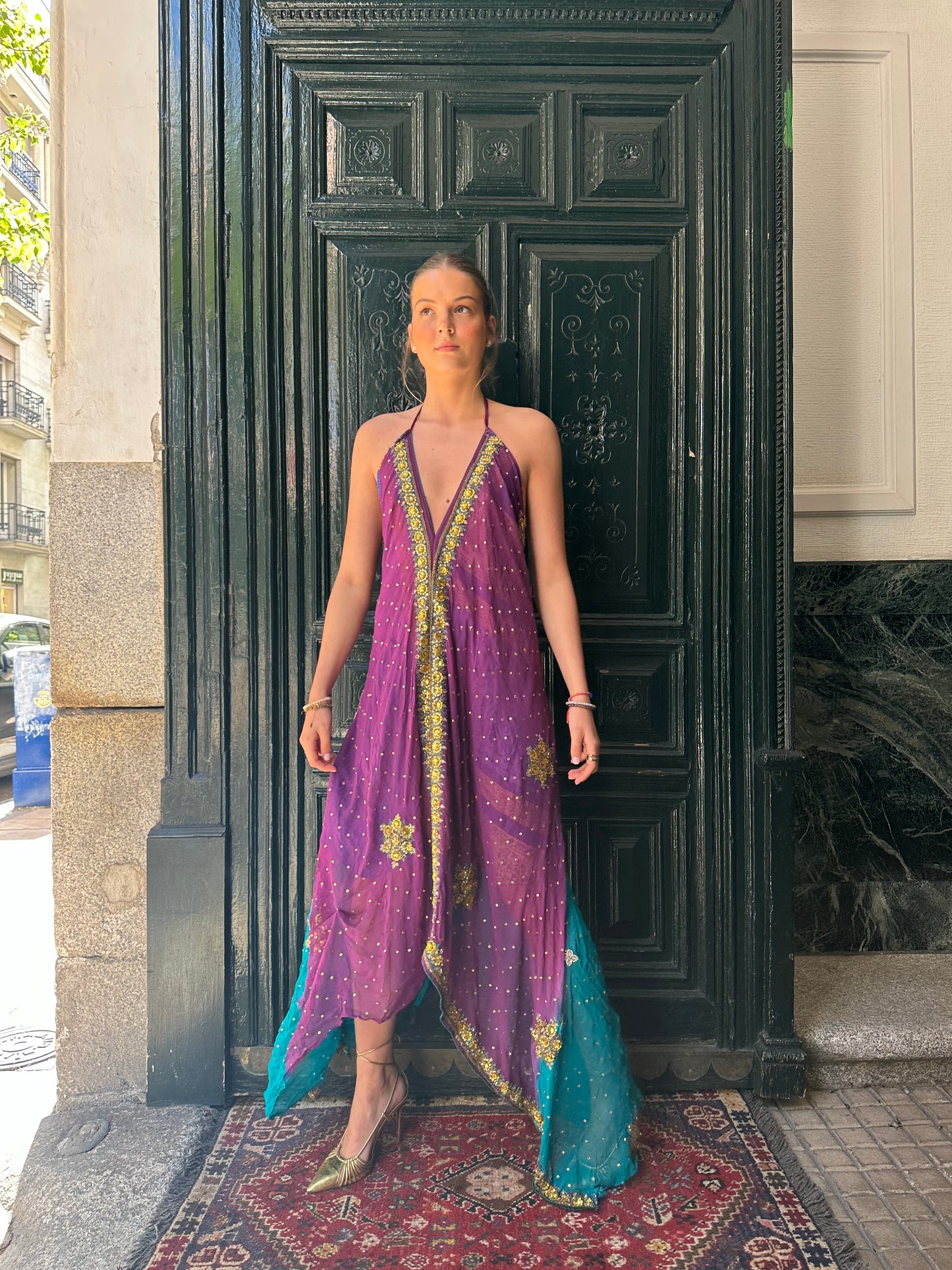 Vestido joya morado