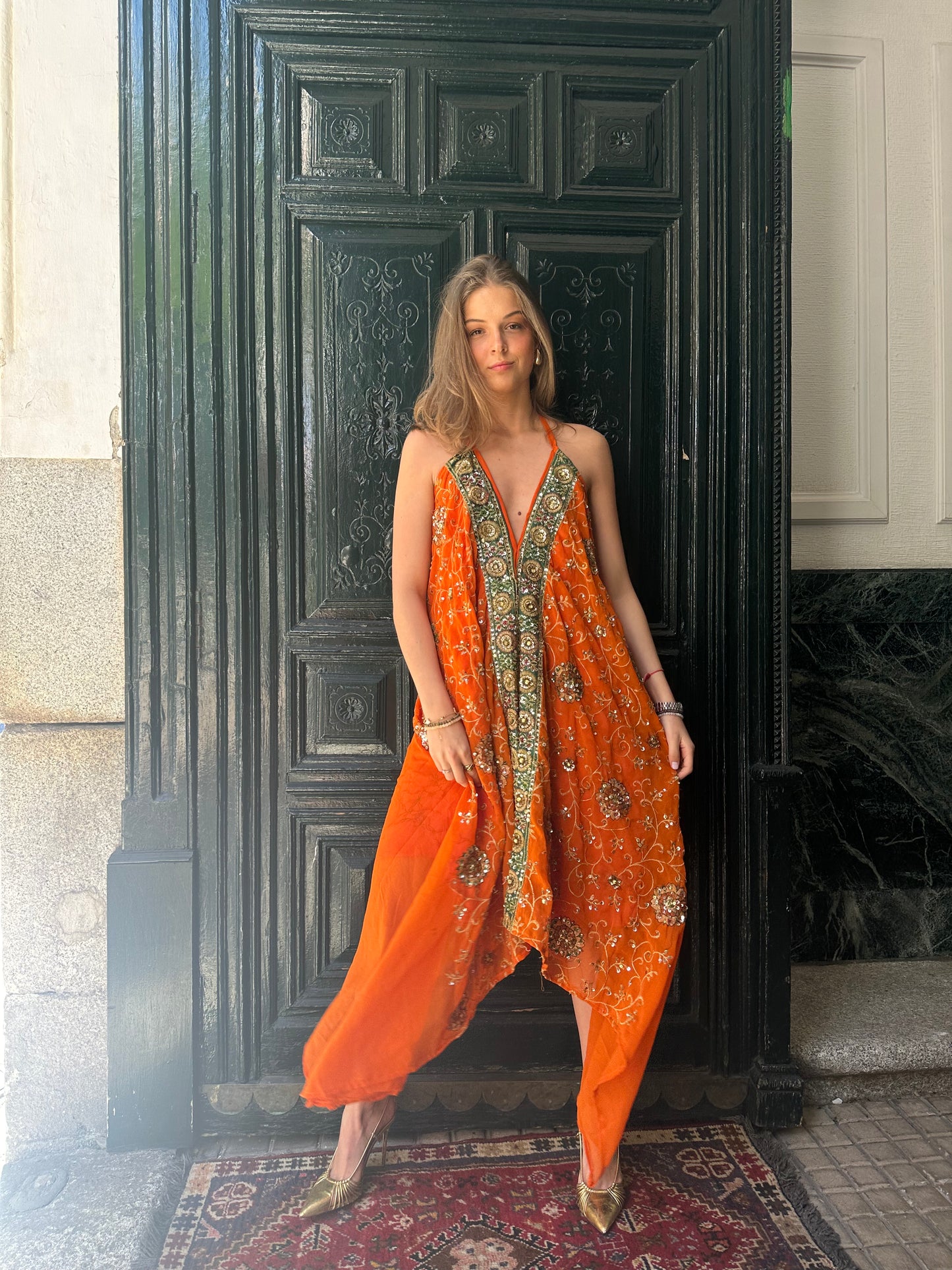 Vestido joya naranja