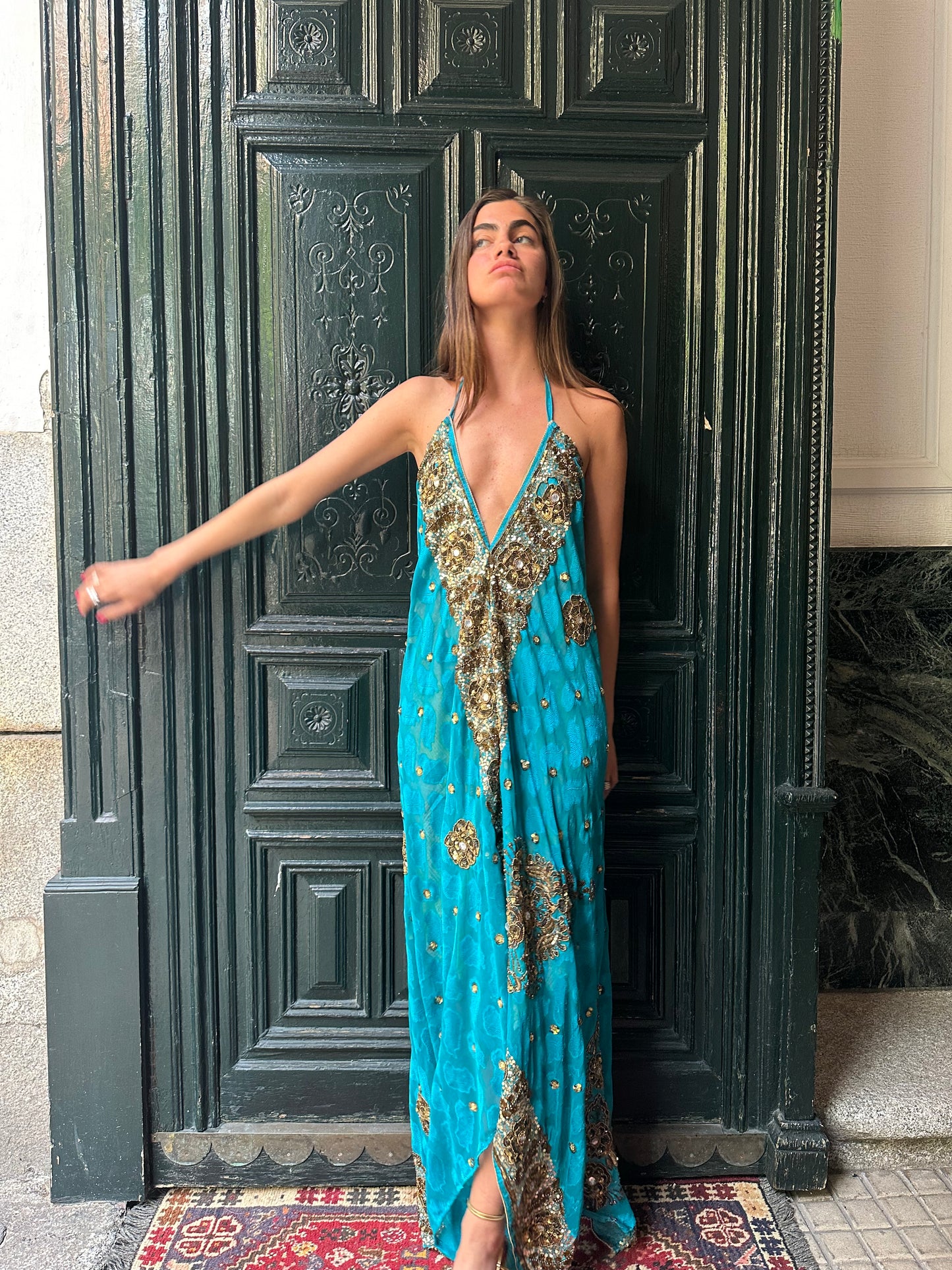 Vestido joya azul