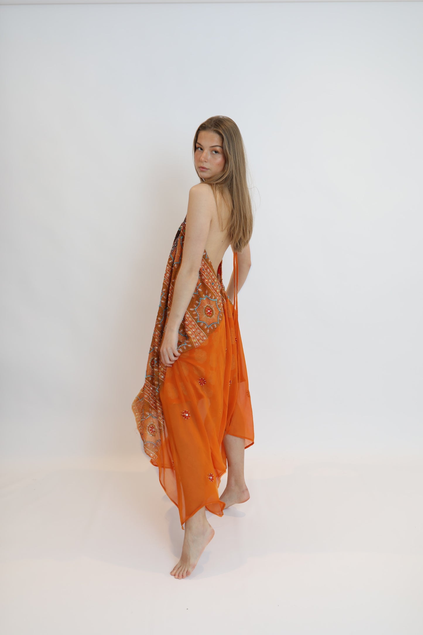 Vestido joya naranja 173