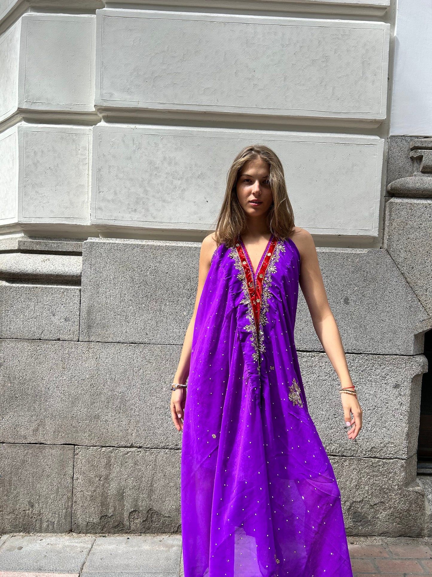 Vestido joya morado