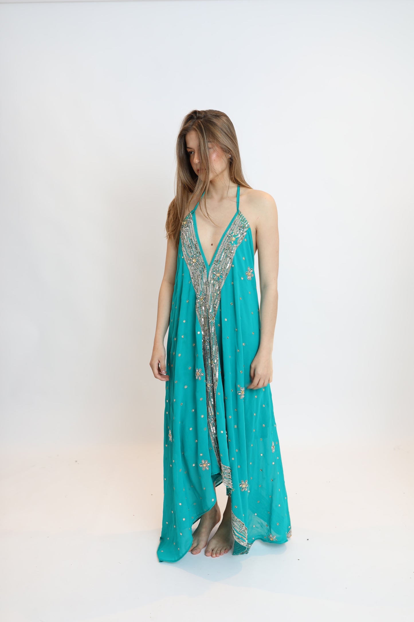 Vestido joya azul 007