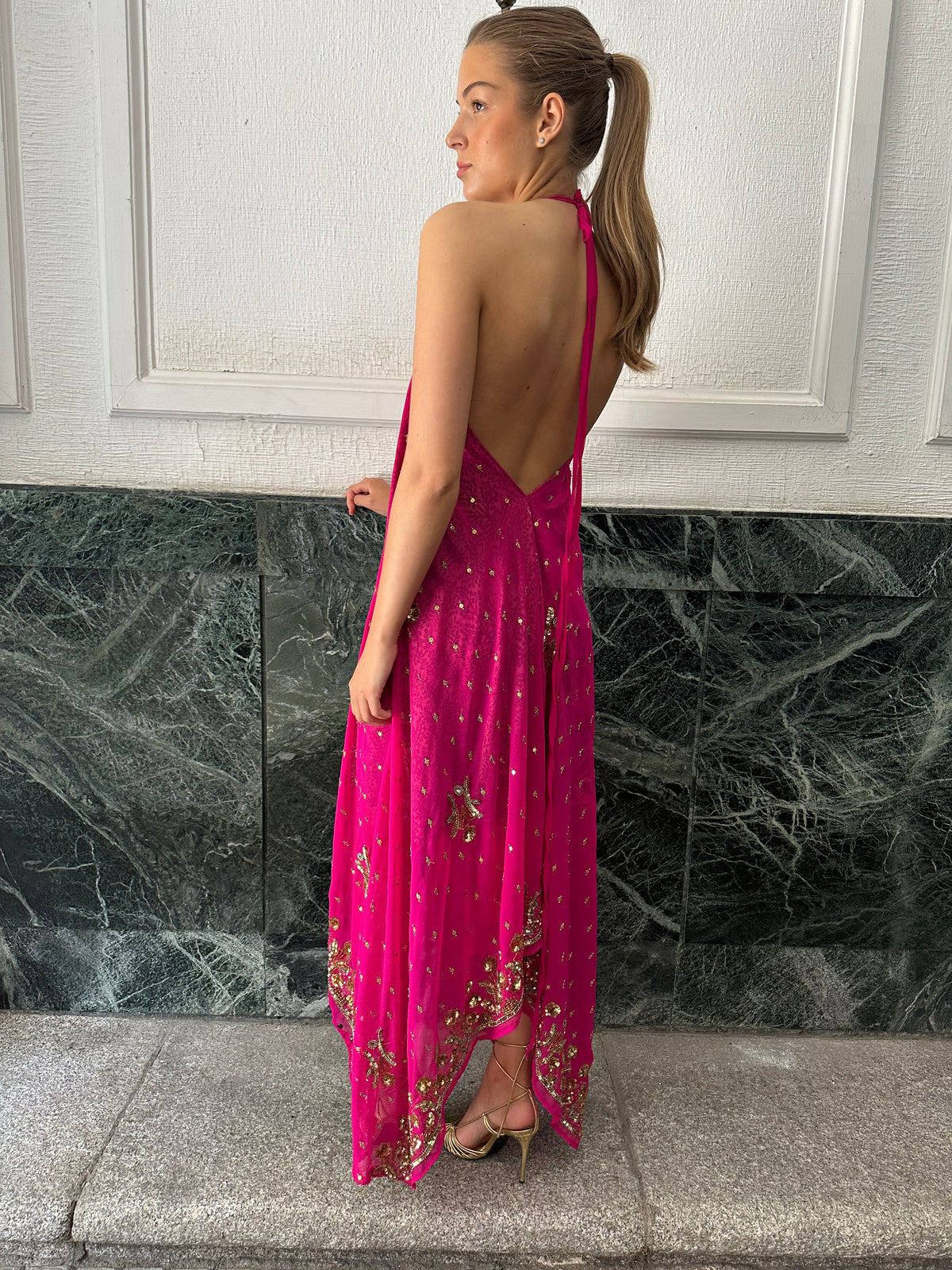 Vestido joya rosa 302