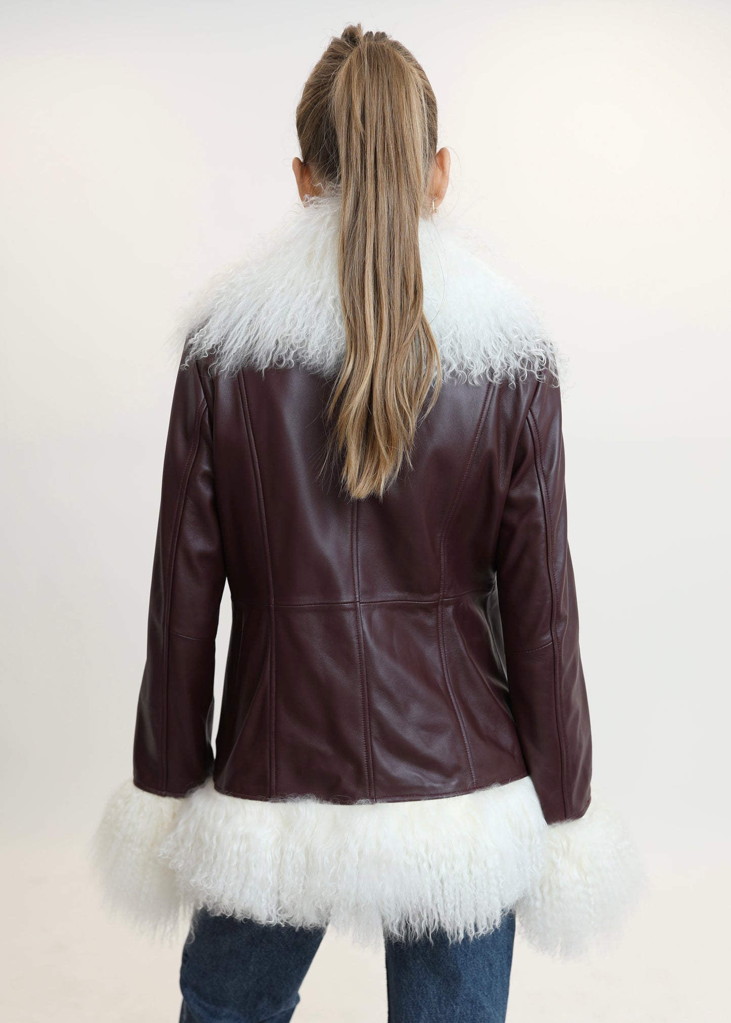 Abrigo AFGANO granate