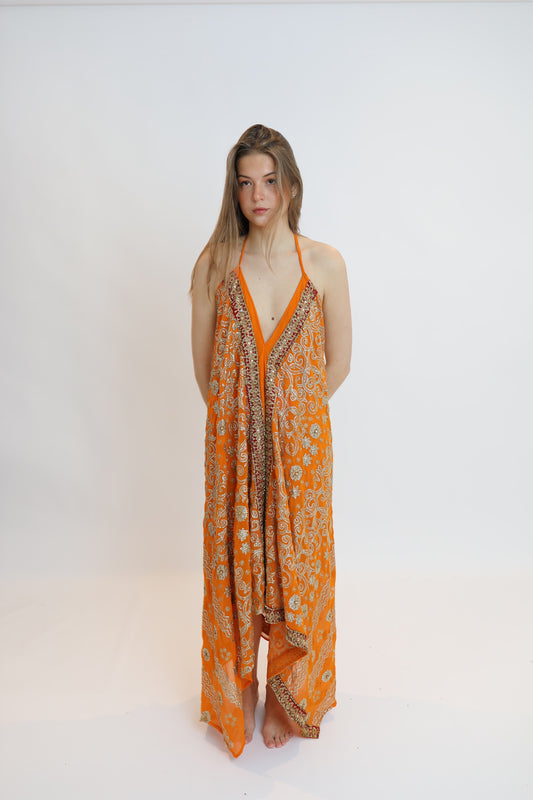 Vestido joya naranja 166