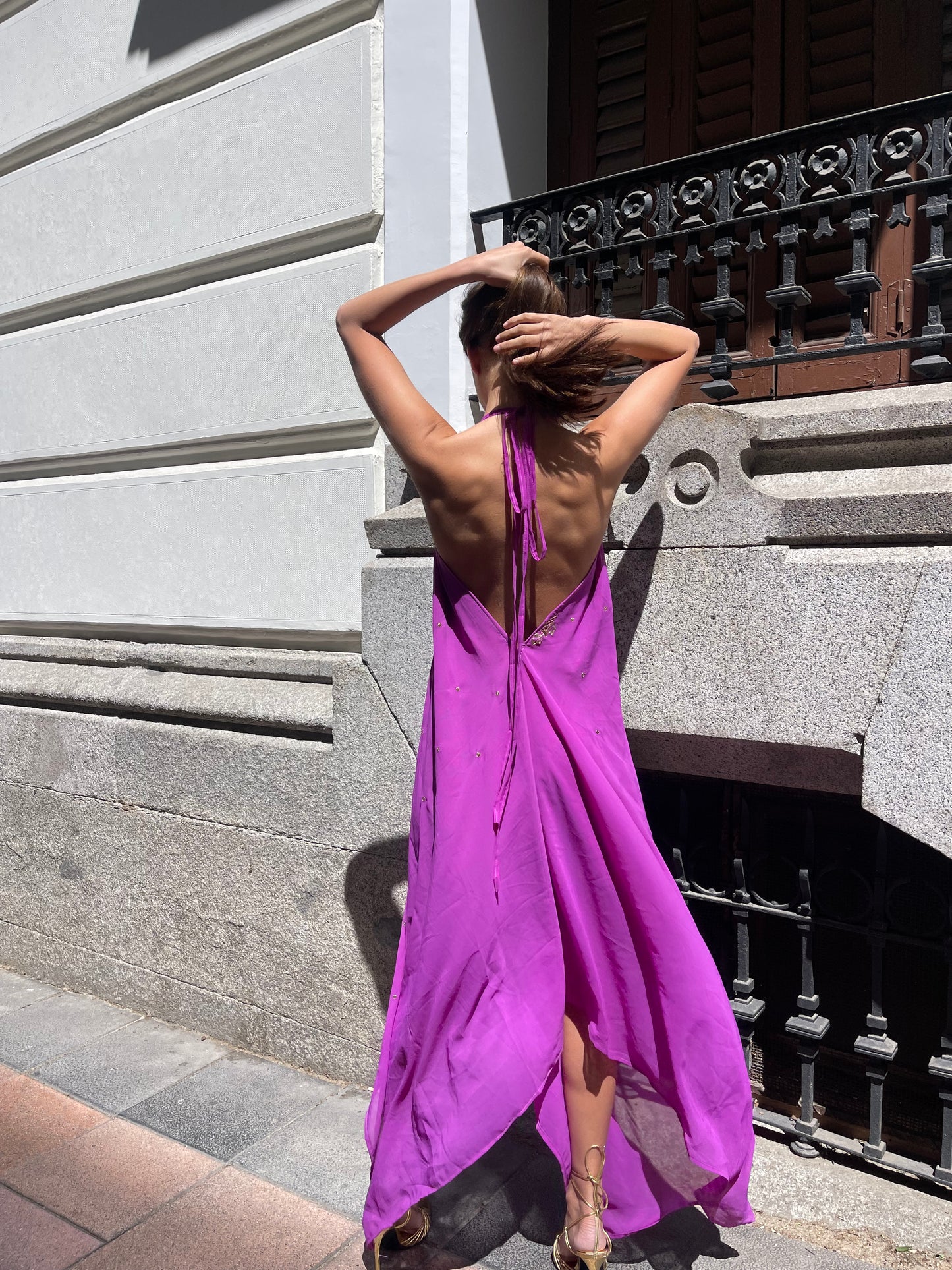 Vestido joya morado