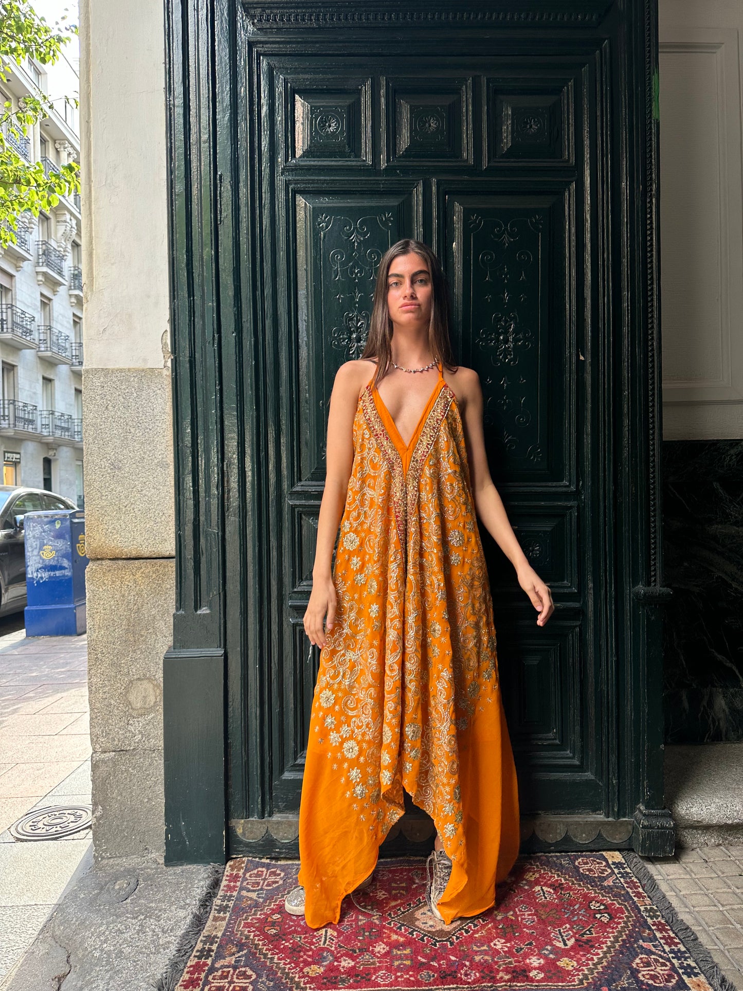 Vestido joya naranja