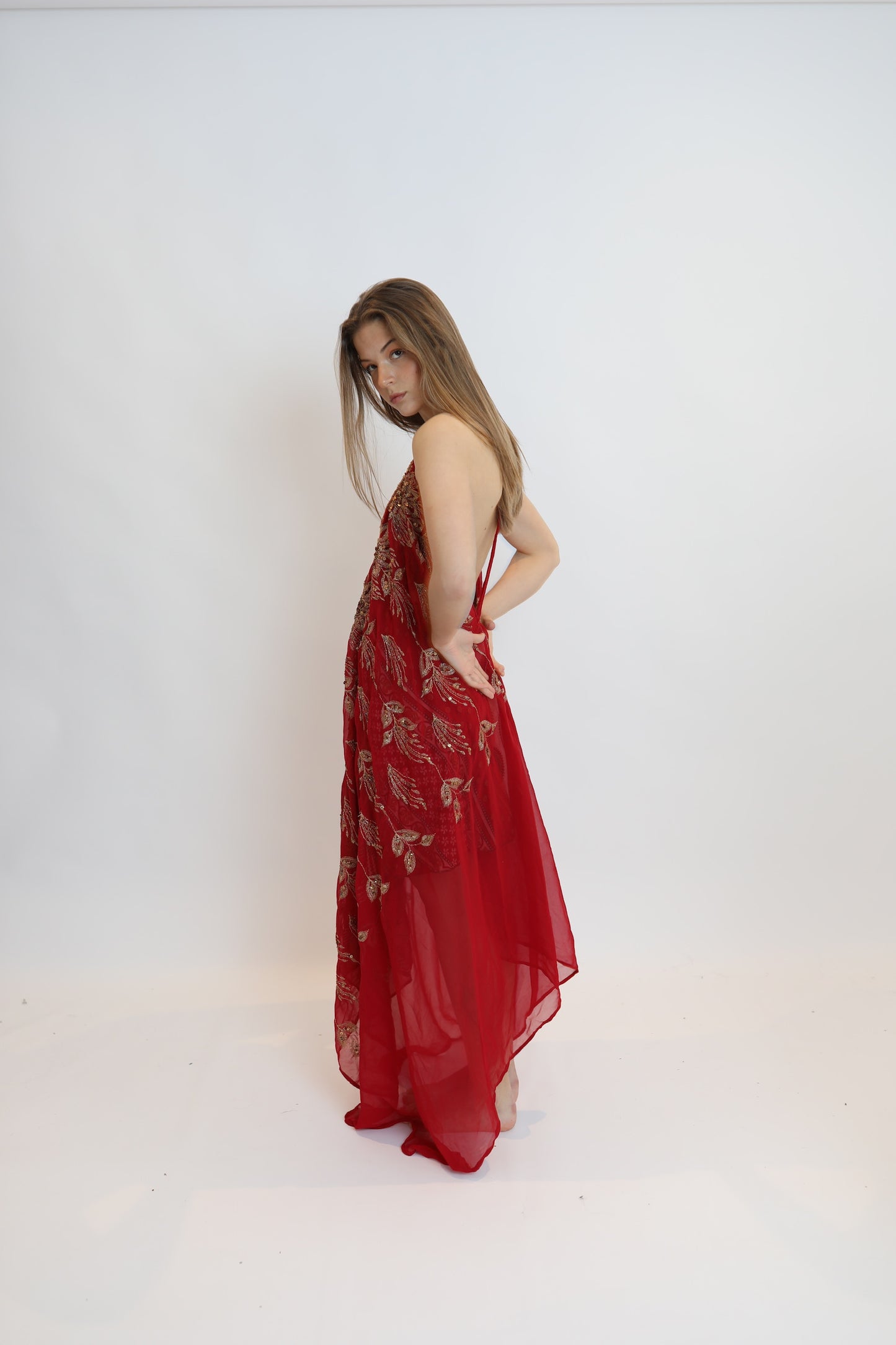 Vestido joya rojo 140