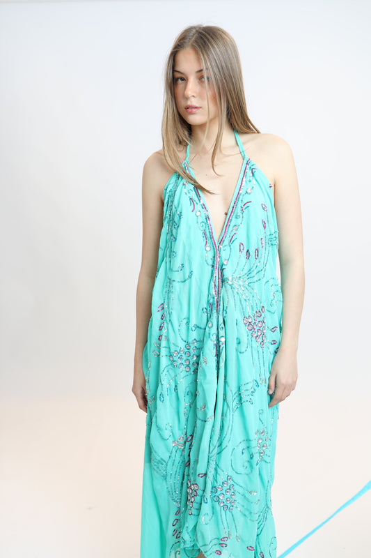 Vestido joya azul 042