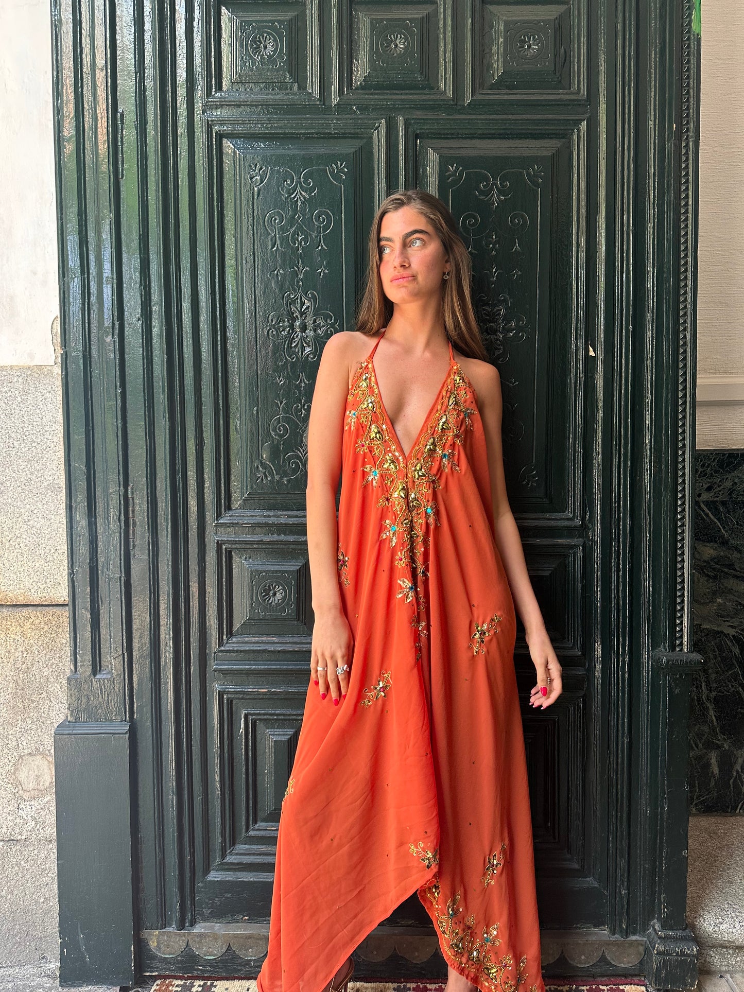 Vestido joya naranja