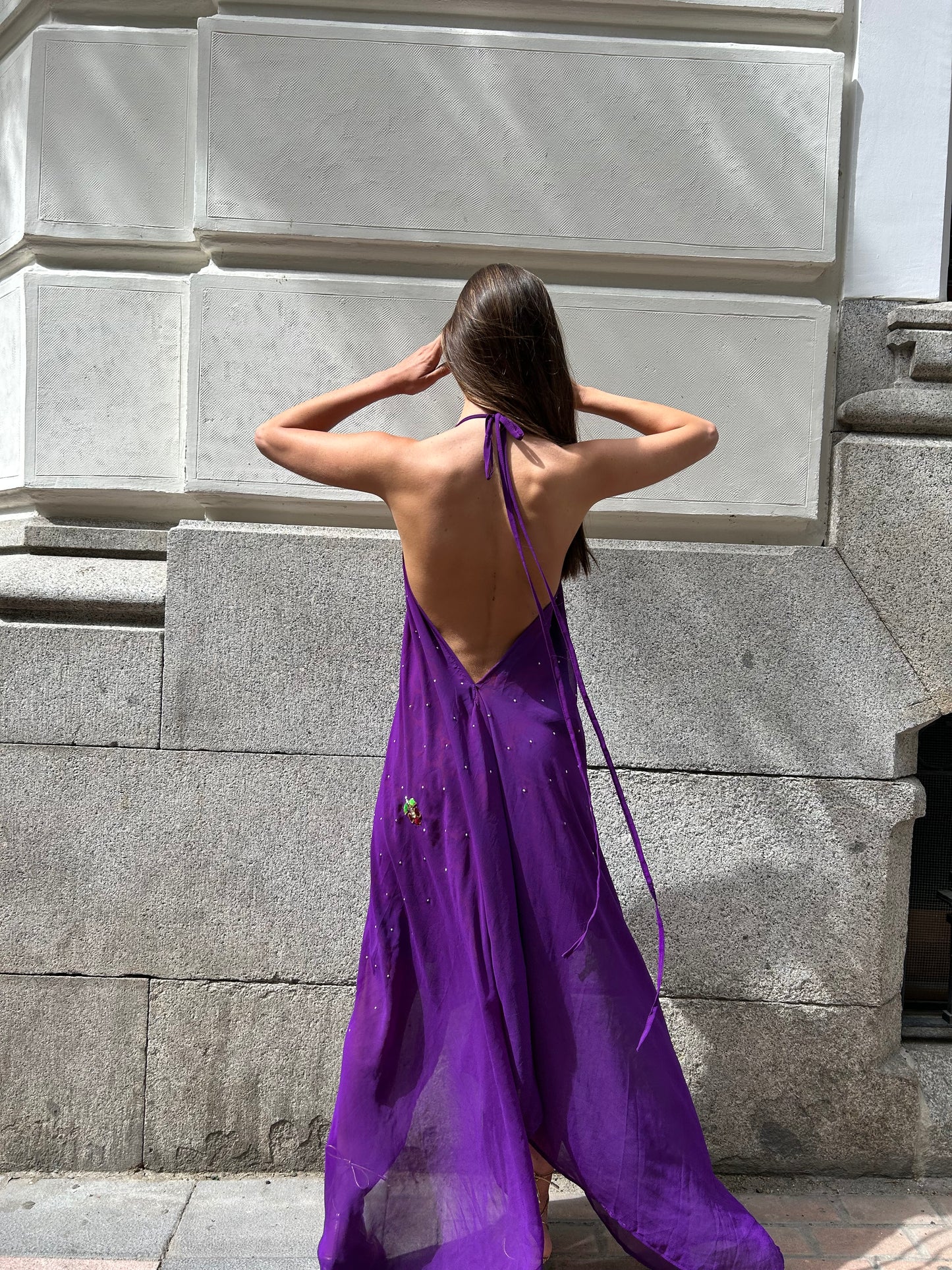 Vestido joya morado