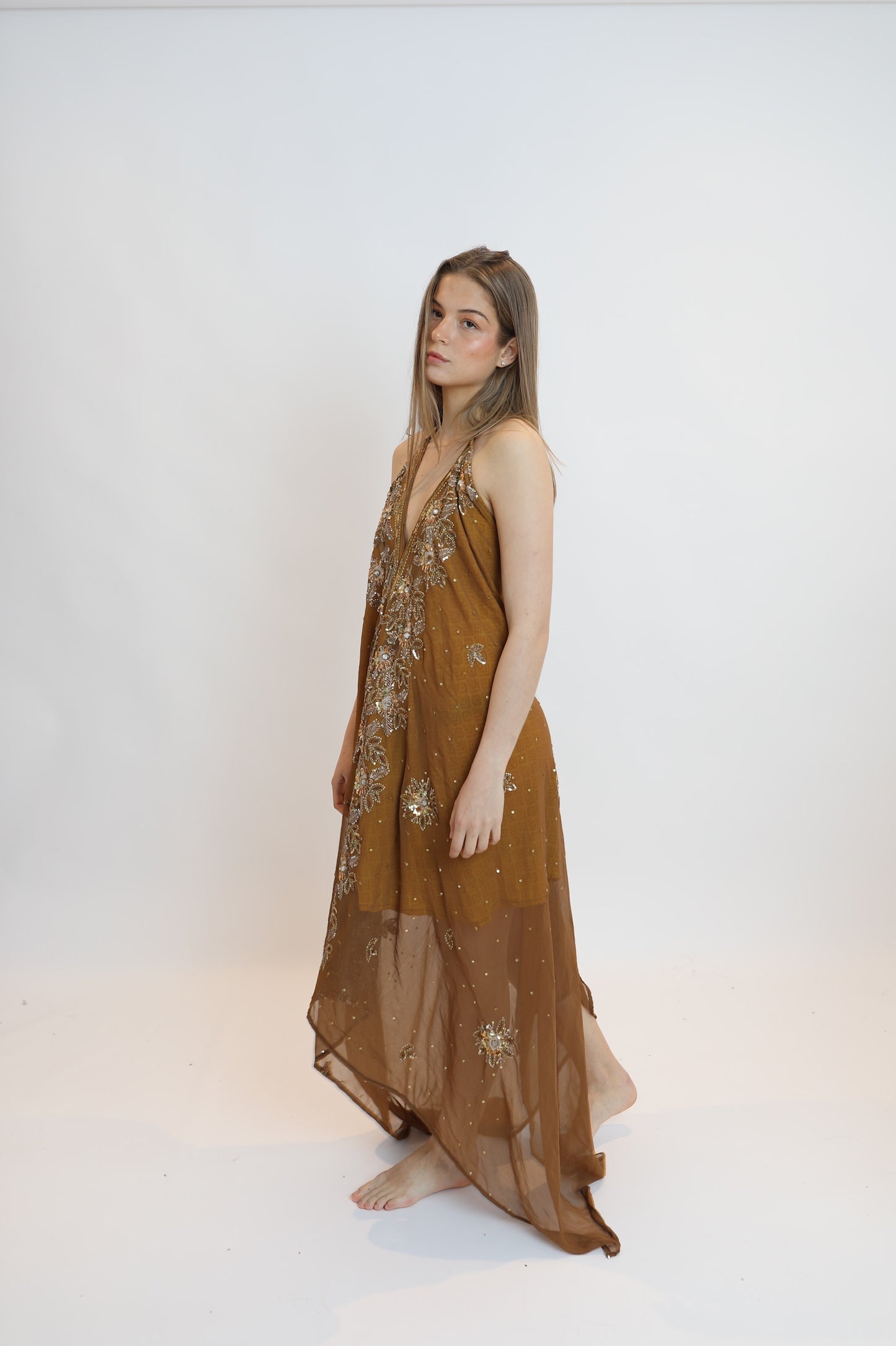 Vestido joya marrón 135