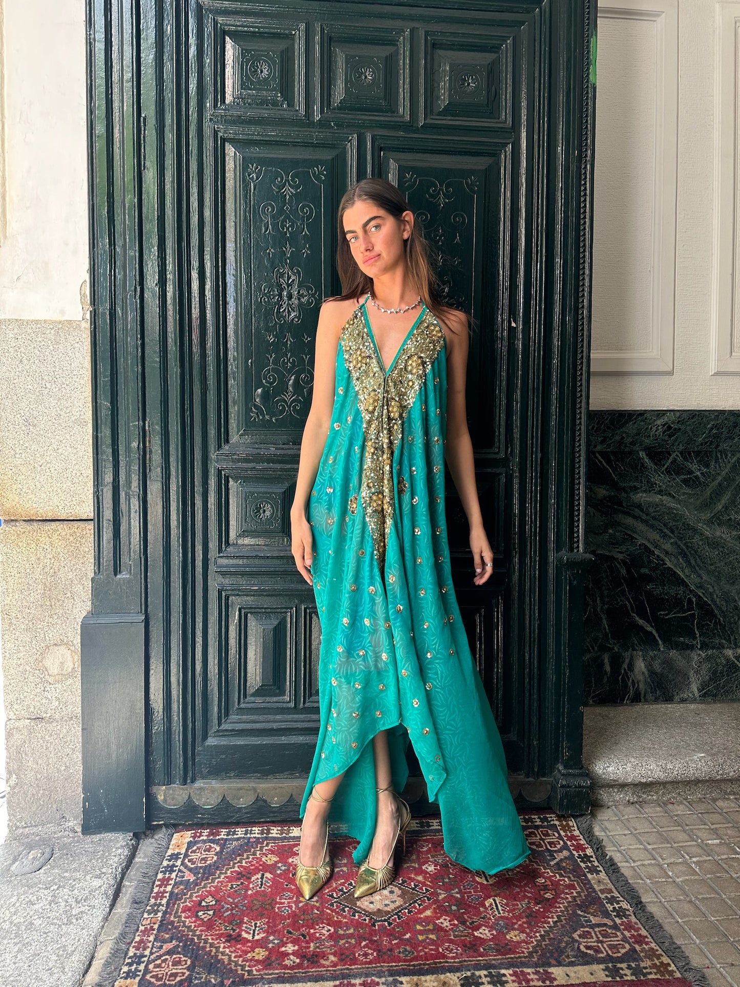 Vestido joya azul