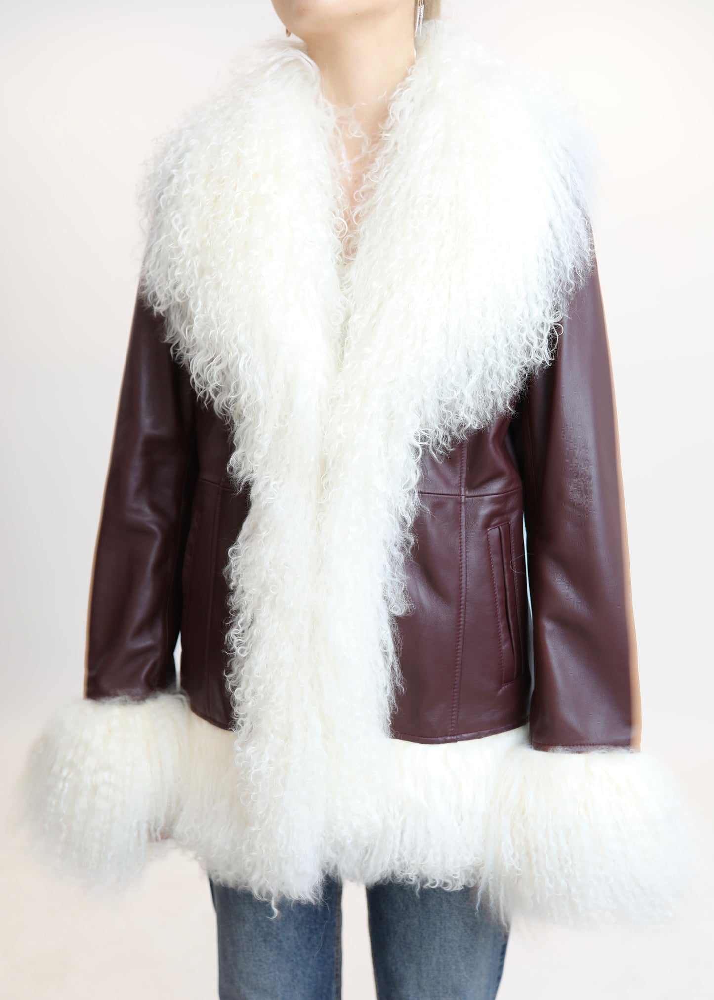 Abrigo AFGANO granate