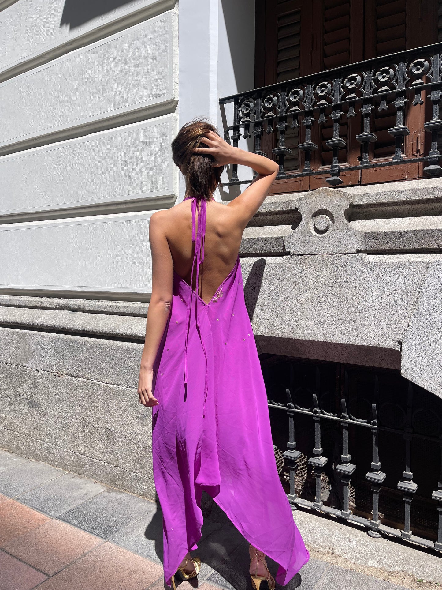 Vestido joya morado