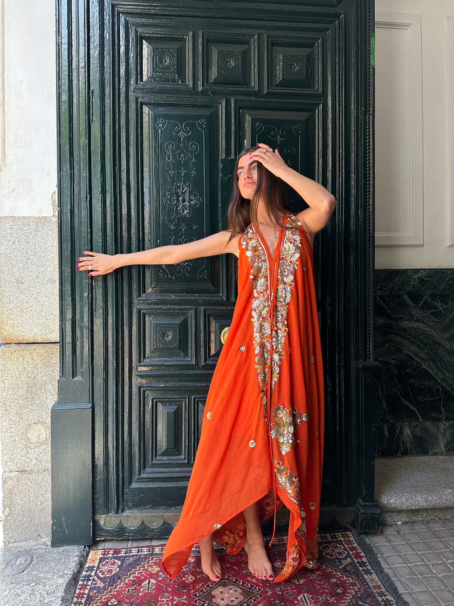 Vestido joya naranja