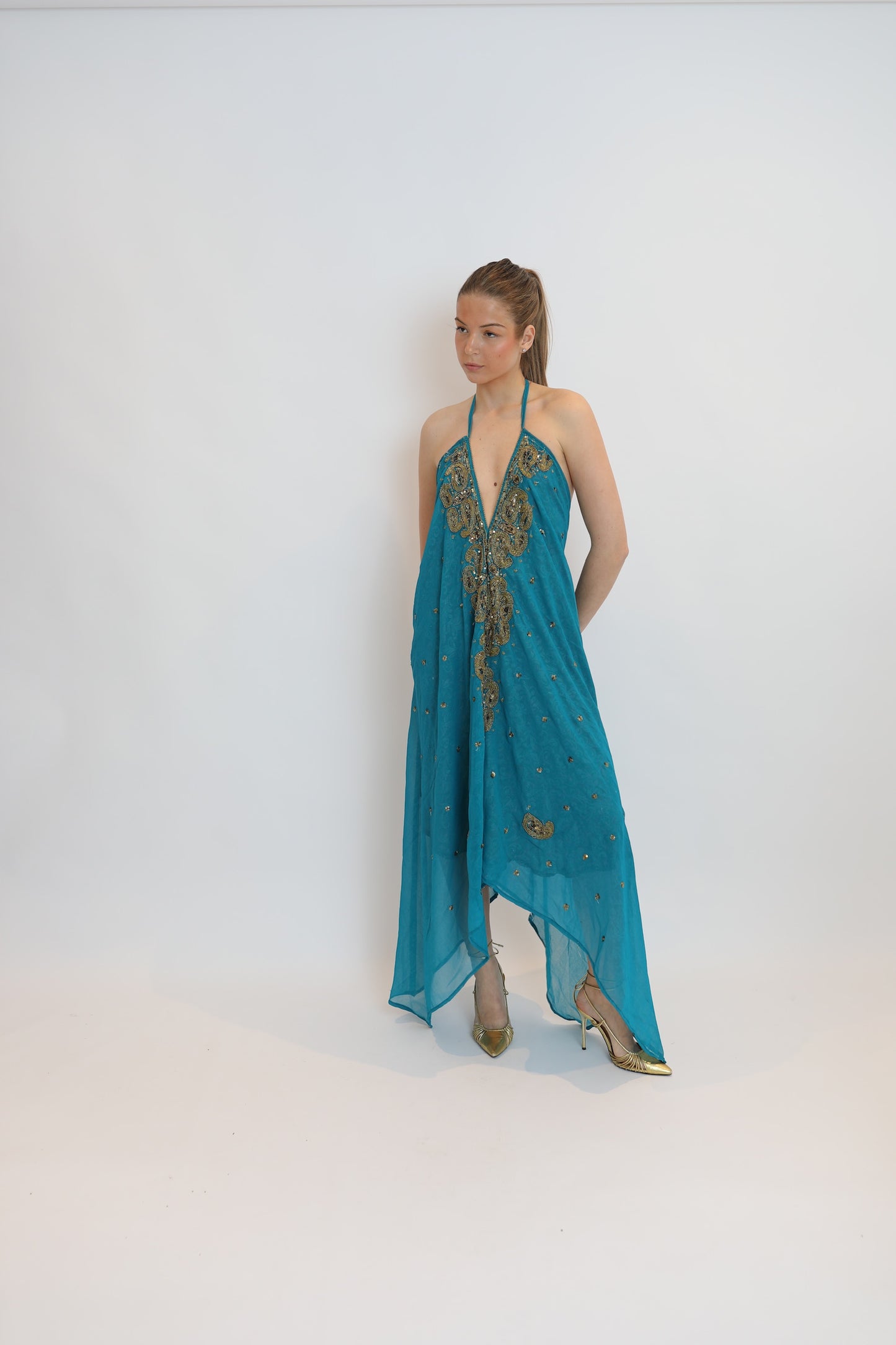 Vestido joya azul 106