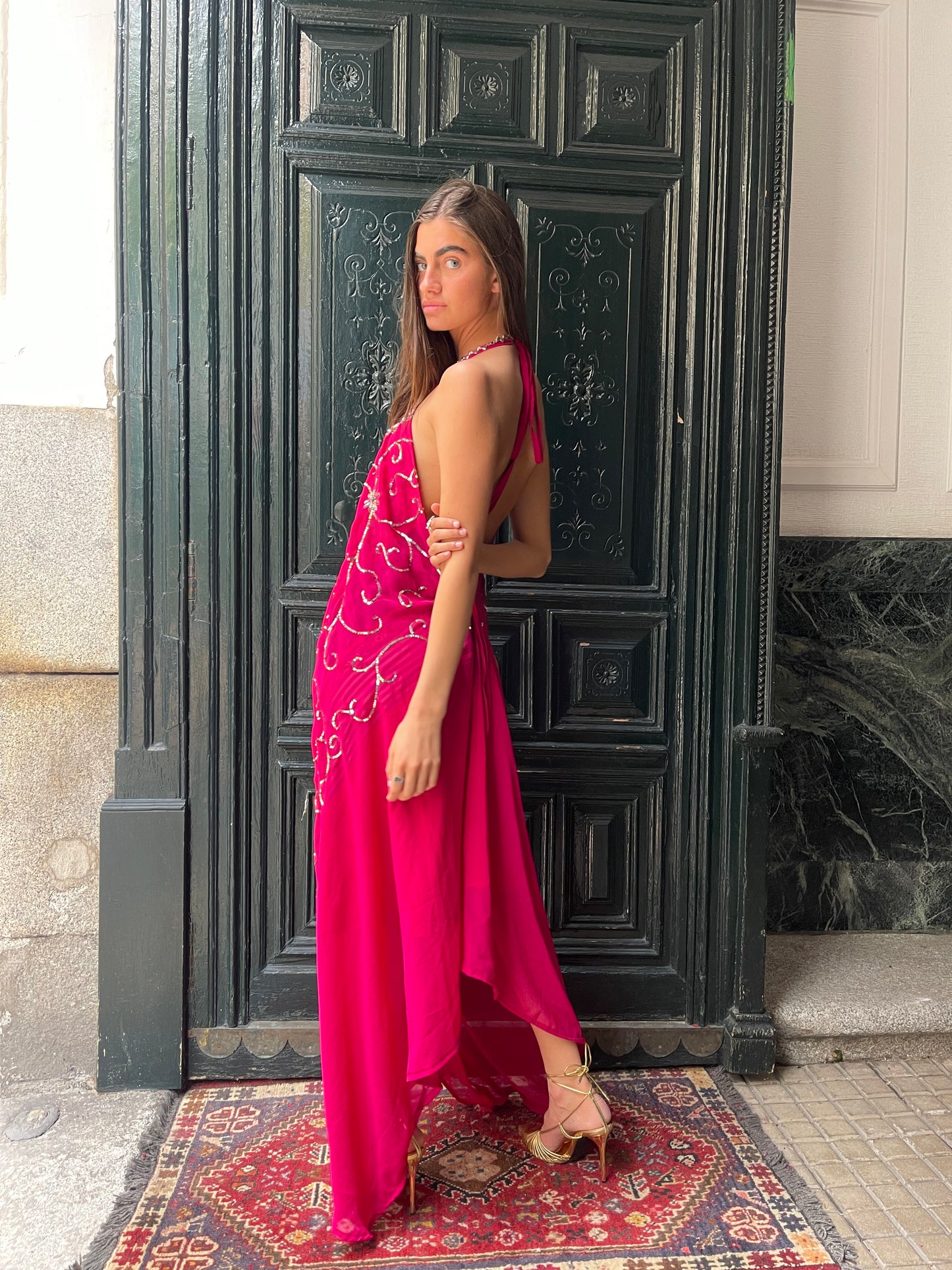 Vestido joya rosa