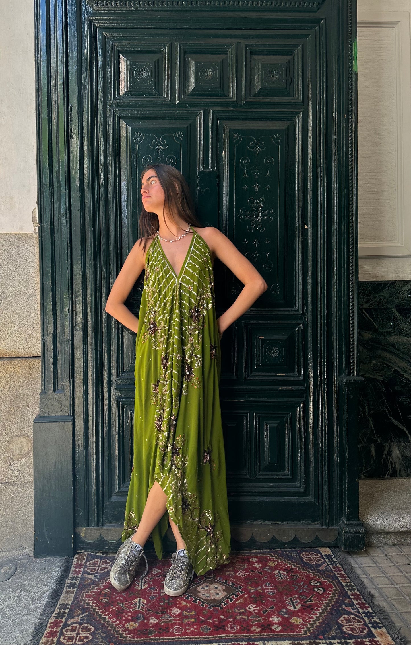 Vestido joya verde