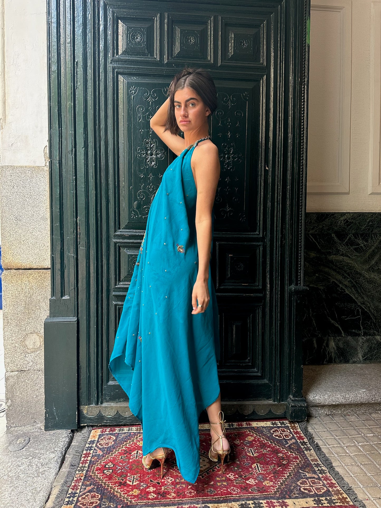 Vestido joya azul