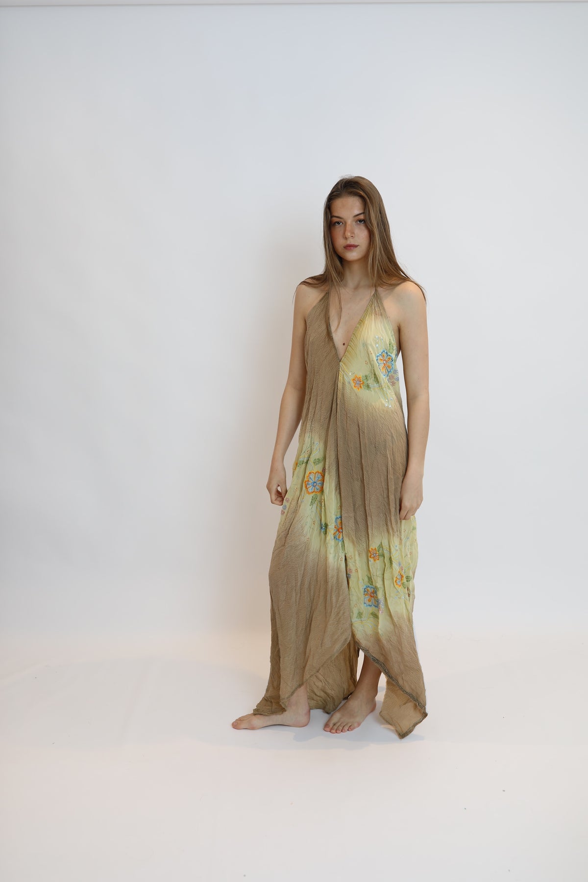 Vestido joya beige 162